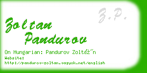 zoltan pandurov business card